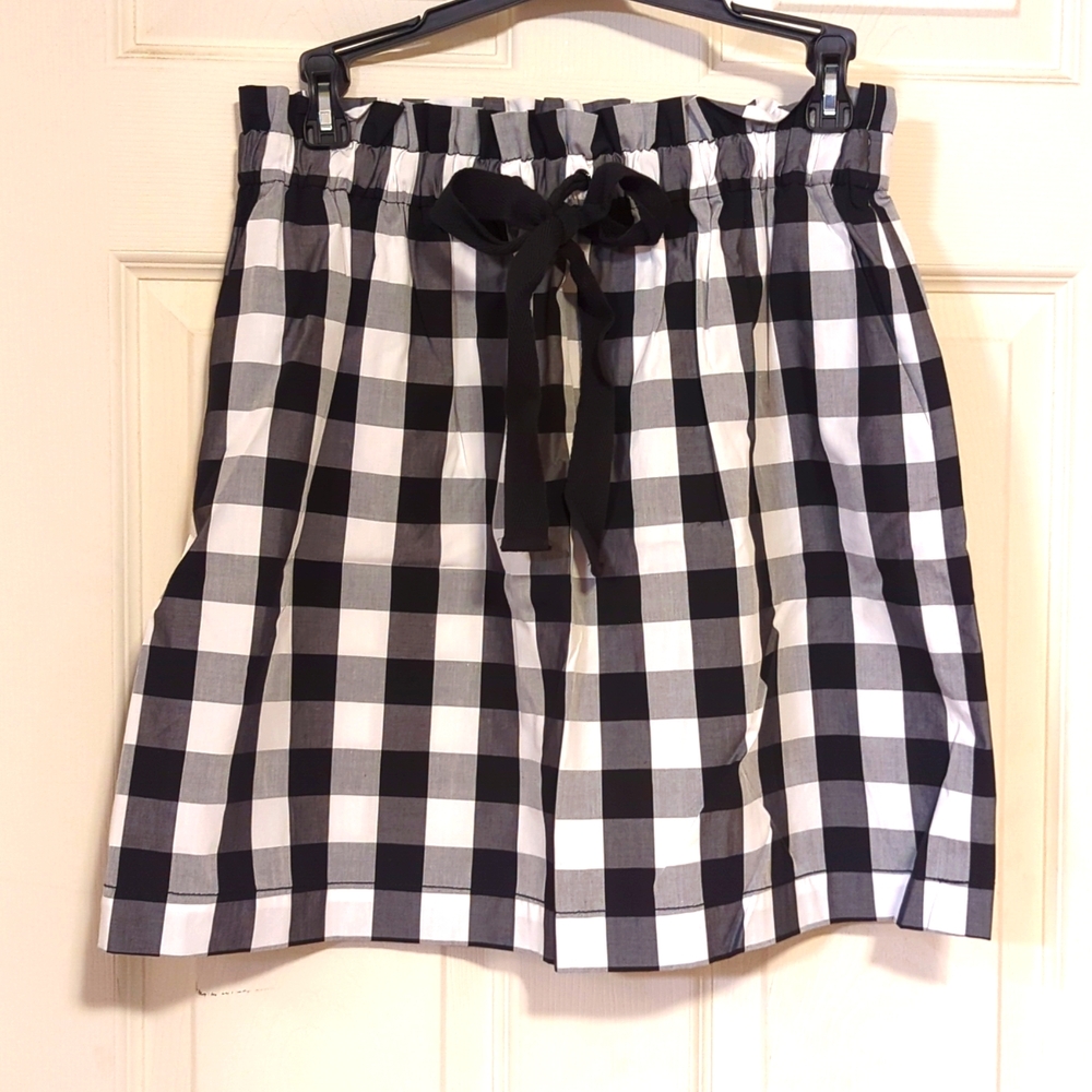 NWT Kate Spade Broome Street Collection Checkered Gingham Skirt Size Small - Picture 1 of 8